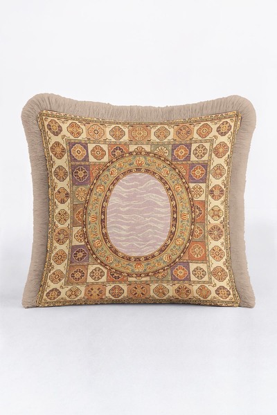 Evimde Bambaşka Husă de pernă cu franjuri de lux cu motiv palat otoman - Husă...