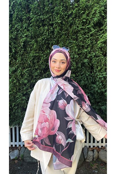 CUOCA LOUNGE Çiçek Desenli Soft Pamuk Şal 4 Mevsim Kullanım