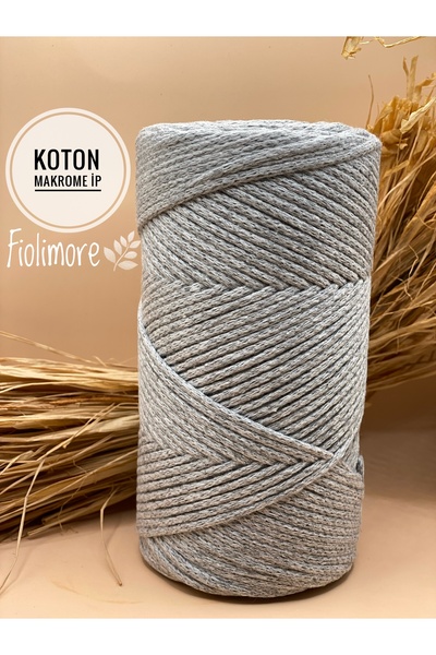 Fiolimore خيط مكرامية كوتون فاخر 100% (250 جرام - 155 متر) خيط حقائب 2 مم خيط...