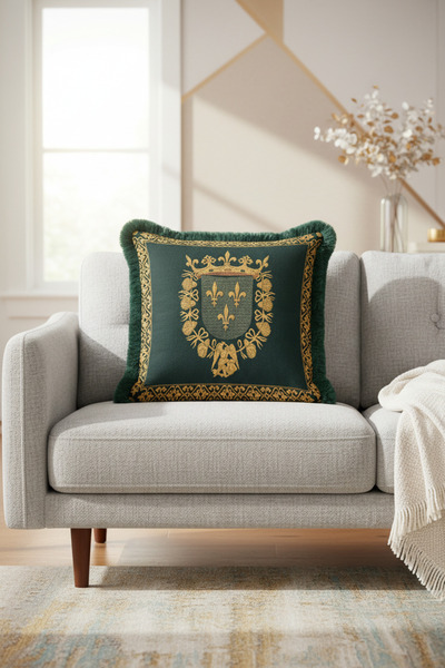 Evimde Bambaşka Husă de pernă de lux Palace Magnificence cu franjuri - Husă d...