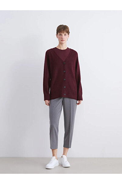 LC Waikiki Lcw Visionbordo V-Neck Women's Knitwear Cardigan