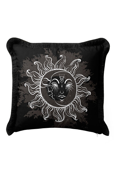 Evimde Bambaşka غطاء وسادة مزين بشراشيب من Mistisizm Sun Moon - غطاء وسادة مز...