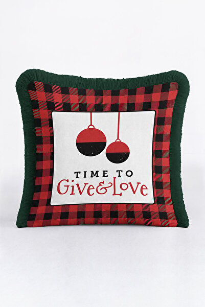 Evimde Bambaşka Husă de pernă cu franjuri în carouri de lux - Husă de pernă c...