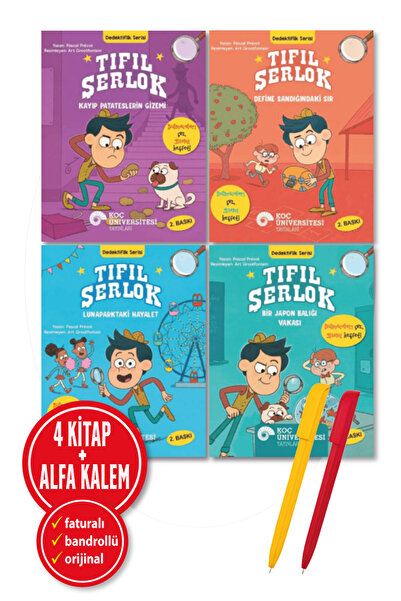 Koç Üniversitesi Yayınları Alfa Kalem+Pascal Prevot 4 Kitap (Tıfıl Şerlok 1-2...
