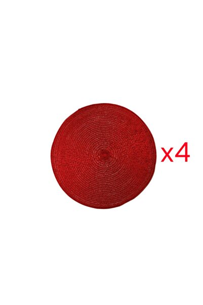 Porland Tessa Red American Service Set of 4, 38cm