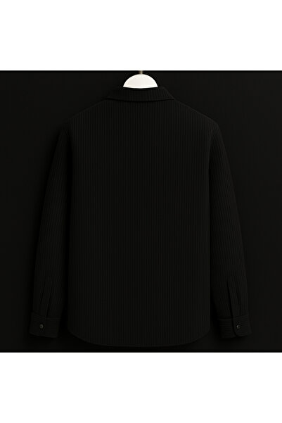 YNGMENCLASS Velvet Jacket Looking Cotton Textured Shirt