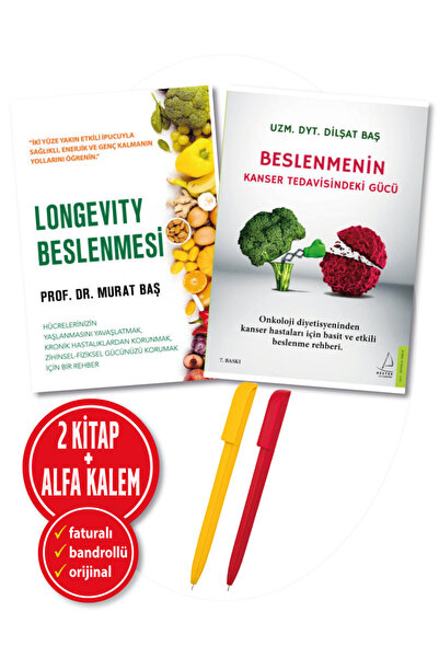 Destek Yayınları Alfa Kalem+Murat Dilşat BAŞ 2 Kitap(Longevity Beslenmesi+Bes...