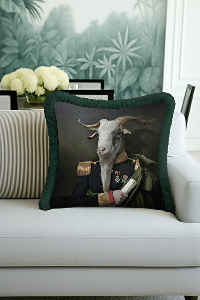 Evimde Bambaşka Husă de pernă de lux cu franjuri, în stil baroc, nobil, cu ca...