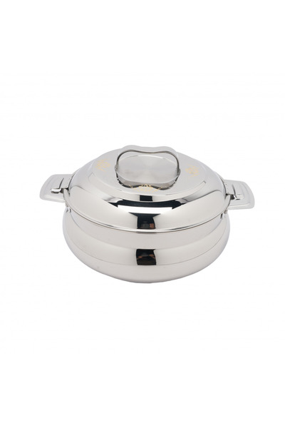 SANJANA Badr Al Hindi Stainless Steel Food Container - Gold - (2 Liters)