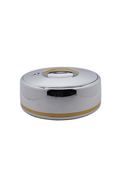 GOLDEN FİRE Golden Fire Chrome Food Container, Silver and Gold, 6 Liter Capacity