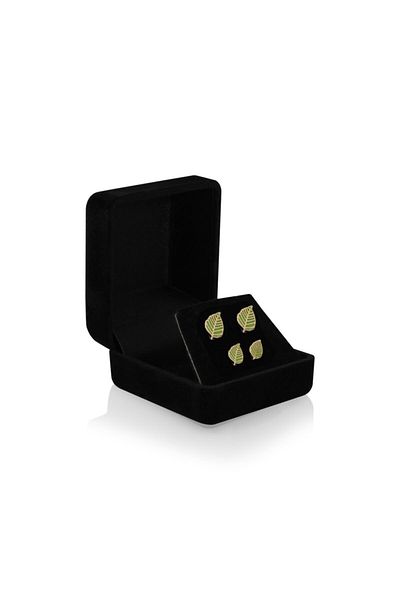 zekupp 4-Piece Leaf Design Earrings