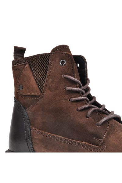 MARCO ROSSİ 153-5313 Ανδρικές μπότες από γνήσιο δέρμα Nubuck καφέ με φερμουάρ