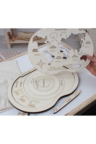 Ankebut Dünyanın Yapısı Katmanlar Ve Kıtalar Boyanabilir 3 Boyutlu Puzzle