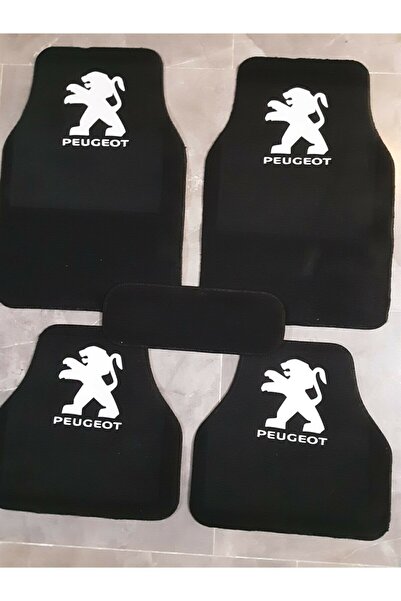 Universal Peugeot 207 Logolu Siyah Çift Katlı Halı Paspas