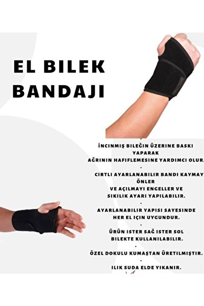 Ankaflex El Bilek Bandajı Ateli Ortopedik Statik El Bilek Splinti Burkulma Bilekliği