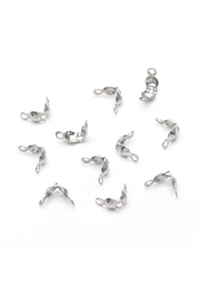 Hedef Bijuteri 100 Pieces Nickel Color Double Ring Iron 4mm Knot Closing - Fishing Line Closing, Jewelry Making Apparatus