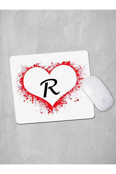 Panorama Ajans Letter R Heart Mouse Pad