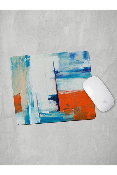 Panorama Ajans Mouse Pad cu design colorat cu impulsuri minimal de perie