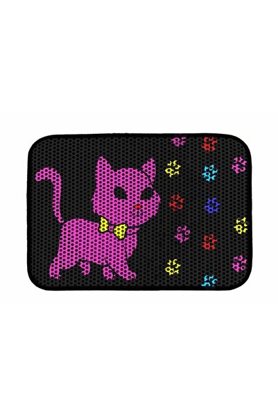 SRS CENTER سجادة فضلات القطط منقوشة مقاس 45x60