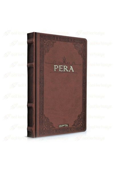 Gıpta Pera 17x24 150 coli Copertă din piele Caiet cu copertă rigidă (1993) Roșu Claret fără căptușeală