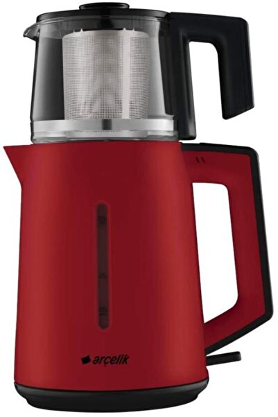 Arçelik Çay Makinası Cam Demlikli Kırmızı Cm 3940k