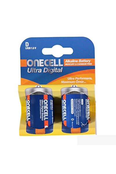 Onecell Ultra Dijital Alkalin D Boy Pil 2Li /