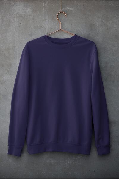 Raf Coll Mornarsko plava Oversize kroj okrugla kragna Osnovni unisex majica