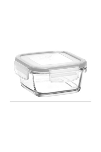 LAV Saklama Kabı - Cam Kilitli Saklama Kabı Beyaz 375cc.frs227 Beyaz