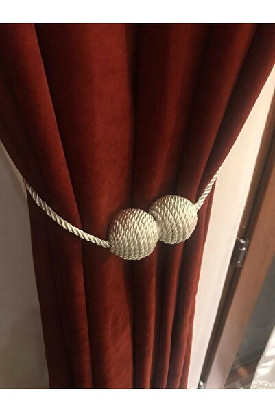 Yumaklar Concept Συσκευή συλλογής με μαγνήτες για κουρτίνες από τούλι και φόντο, αξεσουάρ κουρτινών, μπεζ