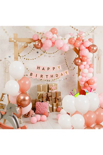 KBK MARKET Pink Birthday Set
