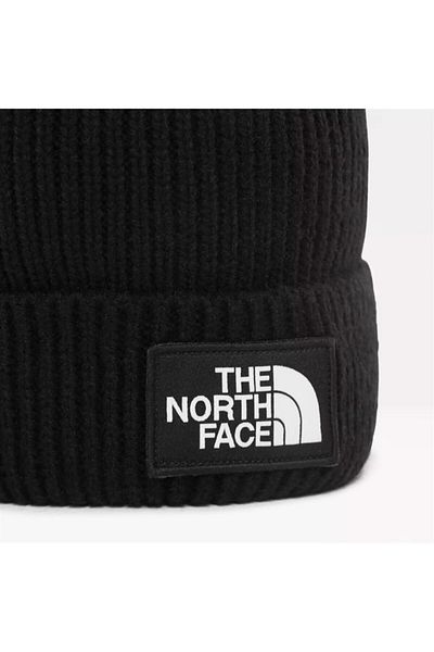 THE NORTH FACE Čierna zimná čiapka The North face Logo Box Pom