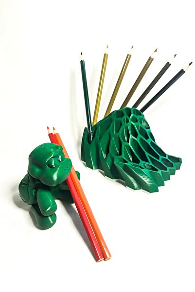 MUCC تصميم خاص - حامل قلم مكتبي وحامل كمبيوتر لوحي للهاتف، لعبة متحركة لطيفة