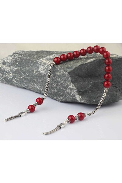 İnan Tesbih سبحة زازا بشرابة فضية من العنبر الناري