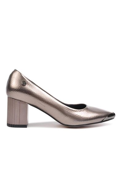 Pierre Cardin 51644 Pantofi de damă cu toc gros pliat platină