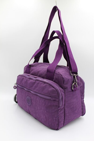Bevitton Geantă de umăr violet unisex țesătură ondulată rezistentă la apă 7000
