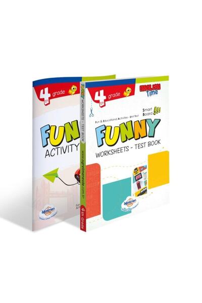 öğretmen evde Yayınları - 4. Sınıf Ingilizce Funny Worksheets & Test Book Act...