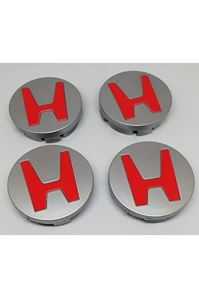 Genel Markalar Honda Vtec Geçme Jant Göbeği Gri Kırmızı 4'lü 55mm