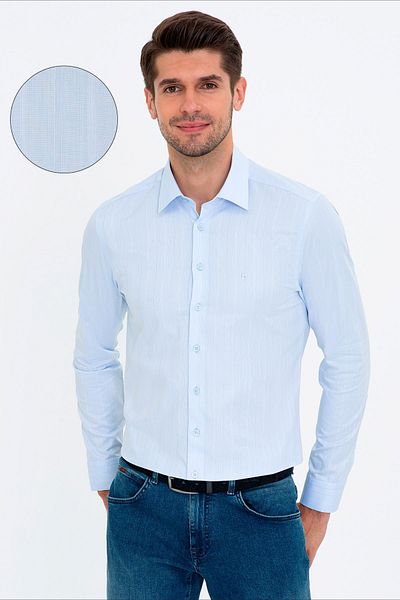 Pierre Cardin Ανδρικό πουκάμισο γαλάζιο G021SZ004.000.1304722