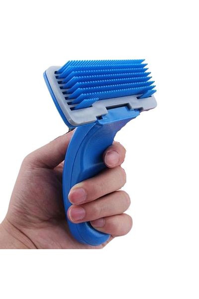 Buffer Colorful Shiny Metal Dog Comb - Pet, Flea, Grooming + Self Cleaning in Cat Comb