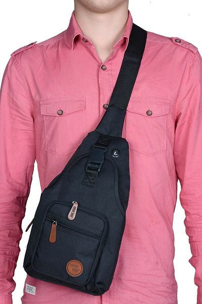 SEVENTEEN Black Unisex Crossbody Bag - Back and Shoulder Carrying