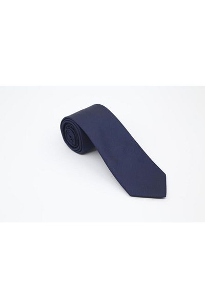 Brianze Navy Blue Gray Pattern Handkerchief Tie