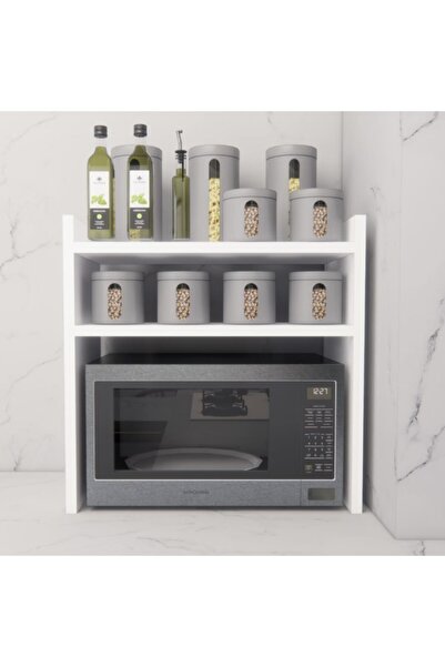 Genel Markalar Mobilya Tezgah Üstü Mikrodalga Fırına Uyumlu Baharatlık Rafı