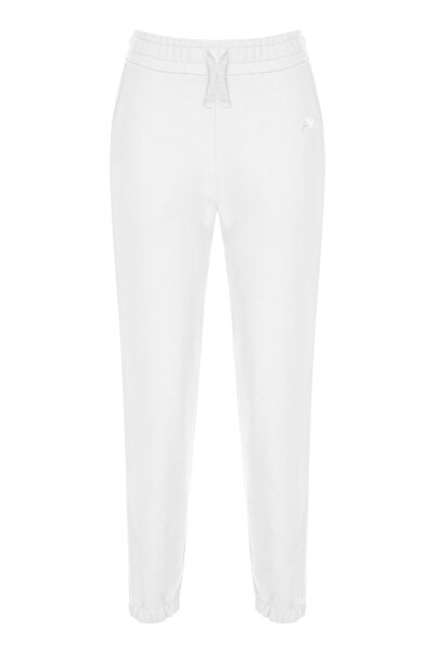 Organıc Cotton Whıte Sweatpants