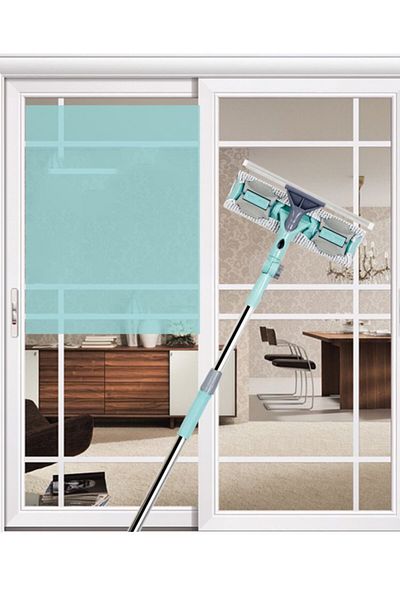 AYLA STAND Home Telescopic Rod Glass Wiper Scraper Washing Floor And Window Cleaning