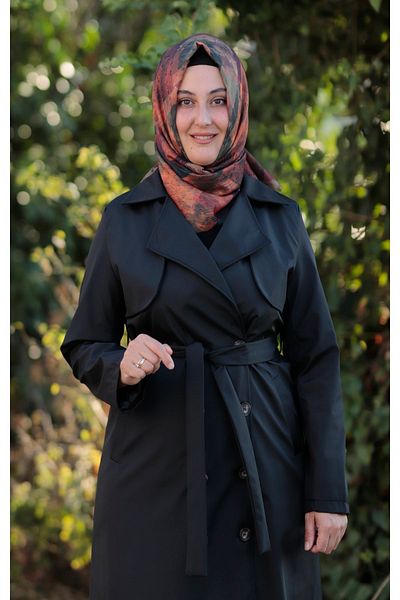 Zey&Ka Butik Waterproof Waist-Tied Trench Coat