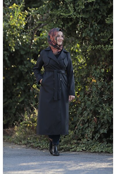 Zey&Ka Butik Su Tutmaz Belden Bağlamalı Trençkot