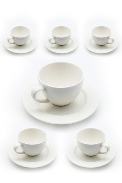 Bonna 230 Cc Porcelain 6-piece Tea Cup Set