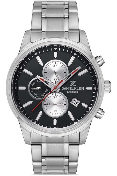 Daniel Klein Exclusive Active Indicator Black Dial Men's Wristwatch