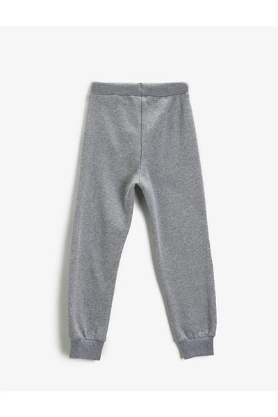 Koton Boy's Gray Sweatpants with Elastic Waist