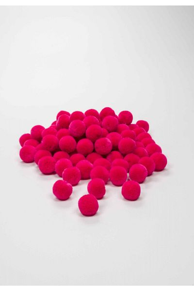 Yumuşakkeçe Pompon Wool 20mm Pack of 100 – Fuchsia